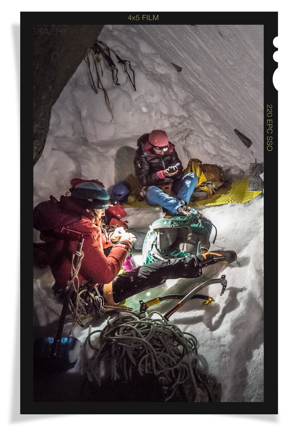 Gordon at camp during Everest climb.